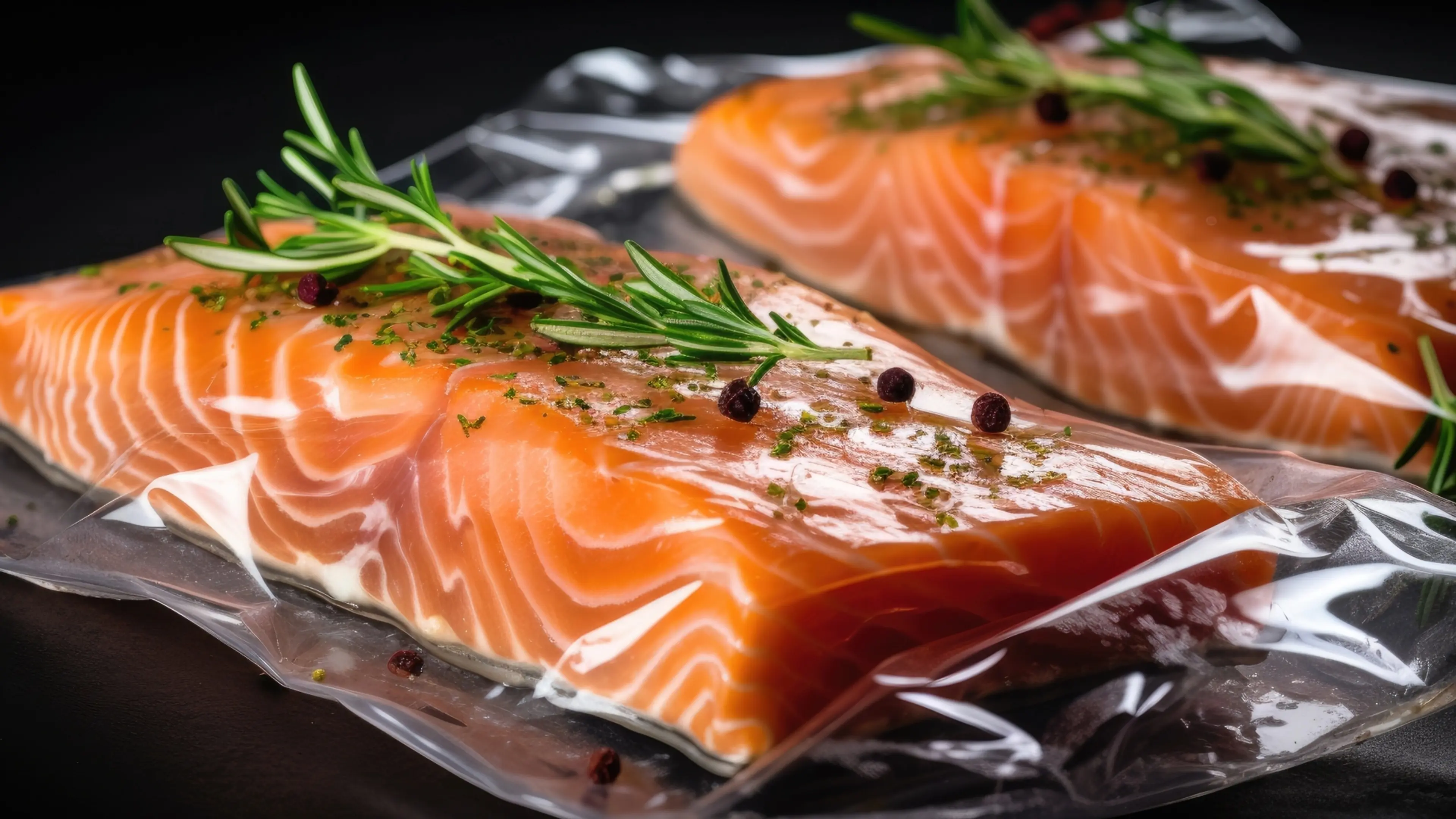 Fish shrink wrapped in high barrier film