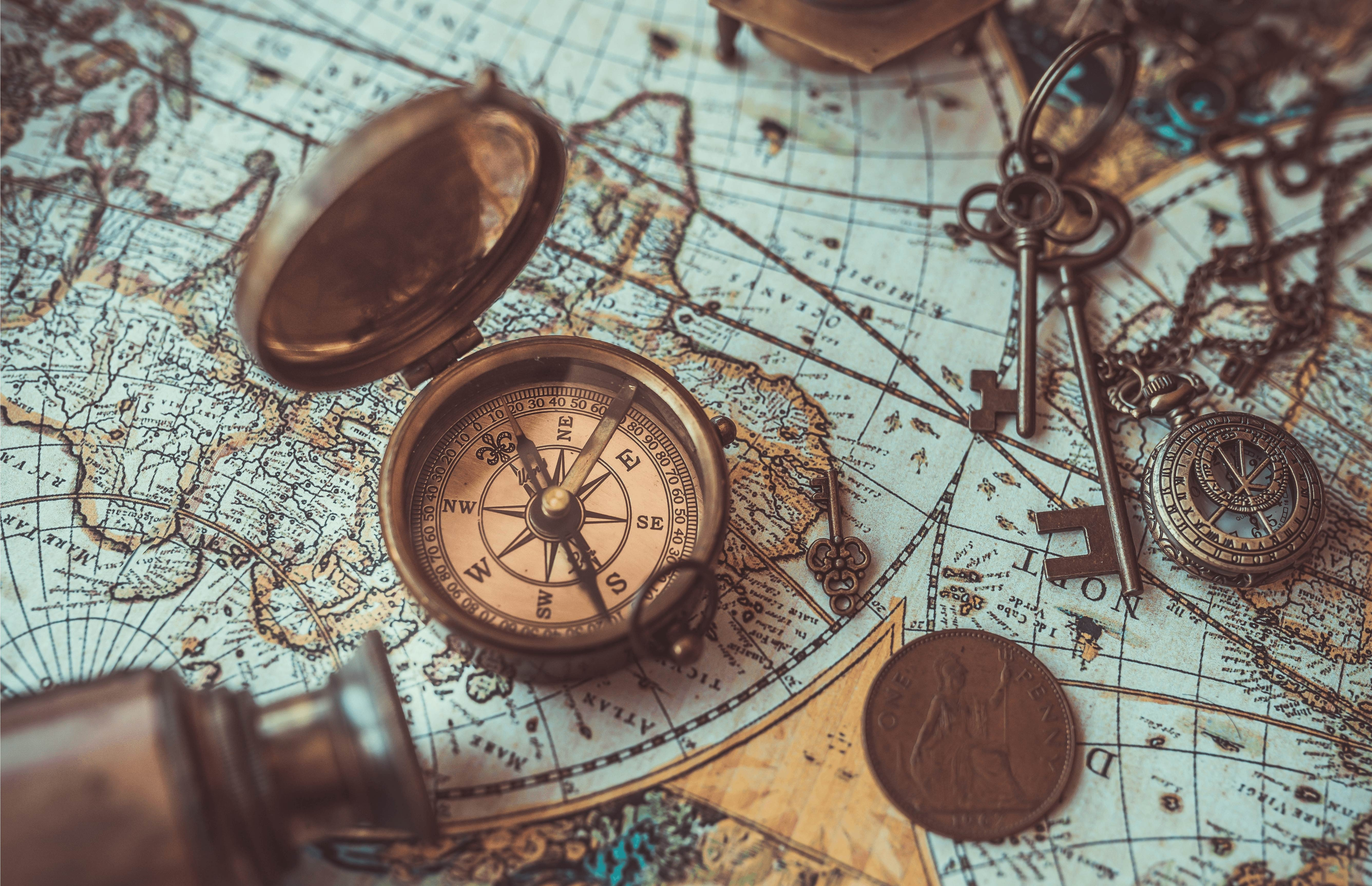 antique world map