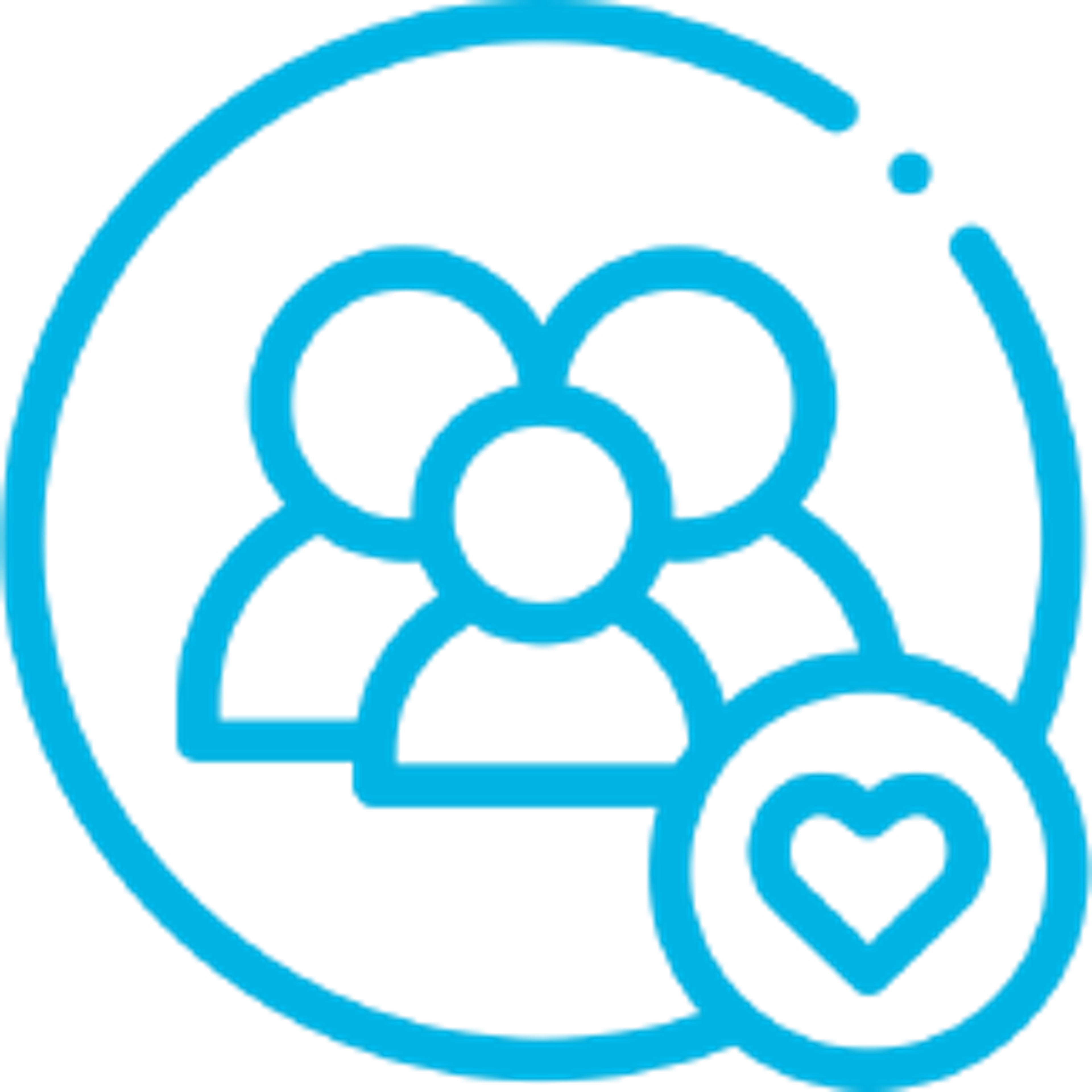 round icon with family and heart