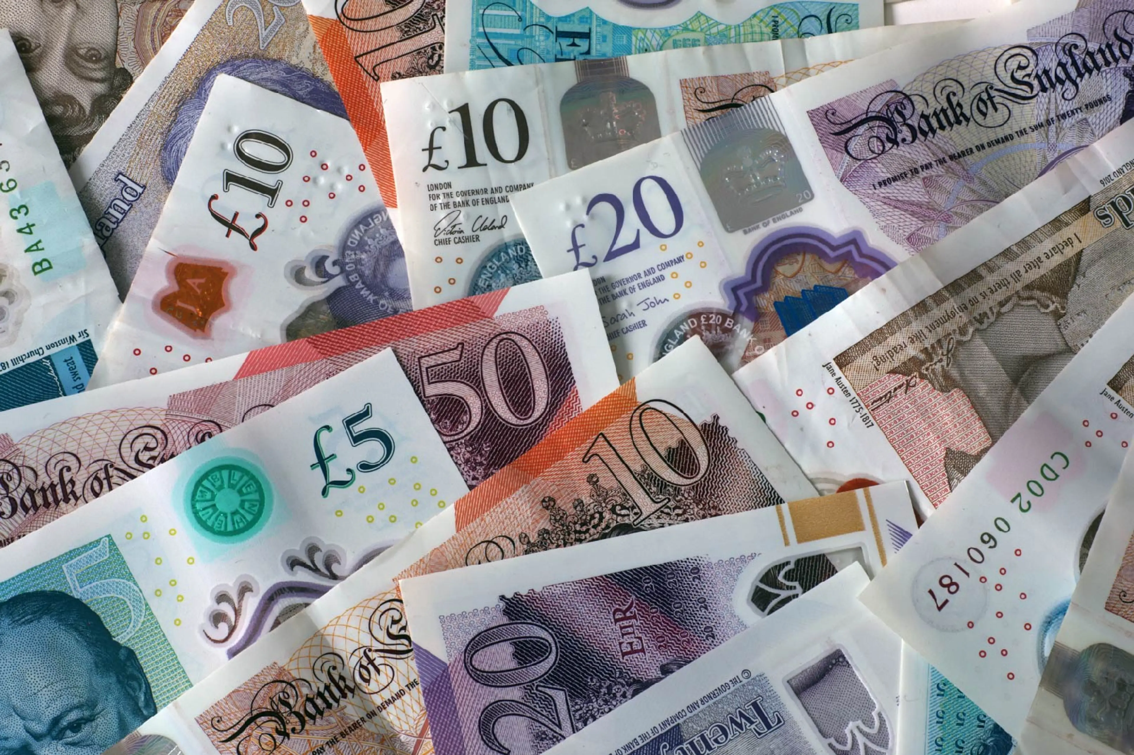 Selection of BOPP coated British Pounds