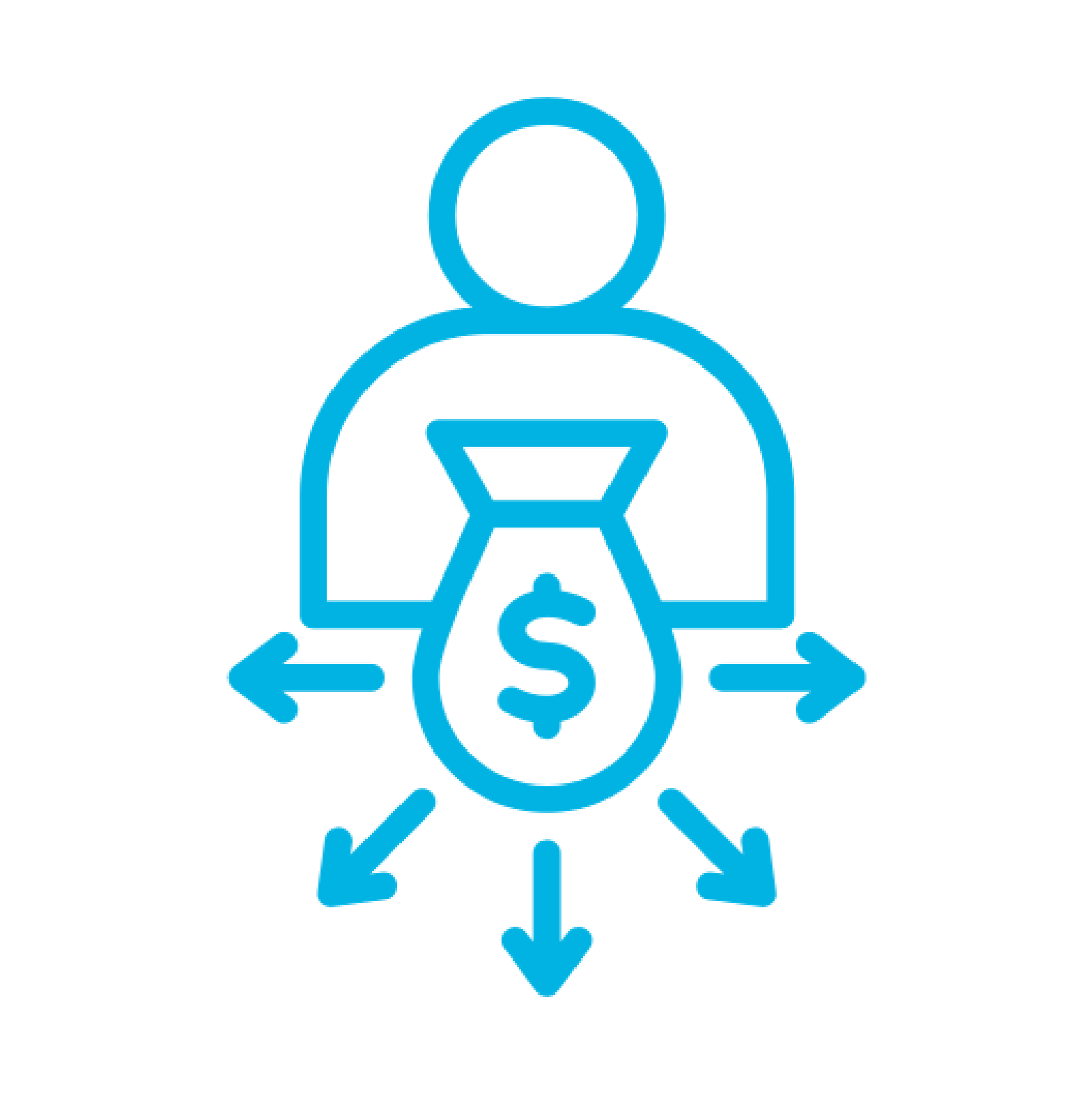 con depicting a trader with money bag