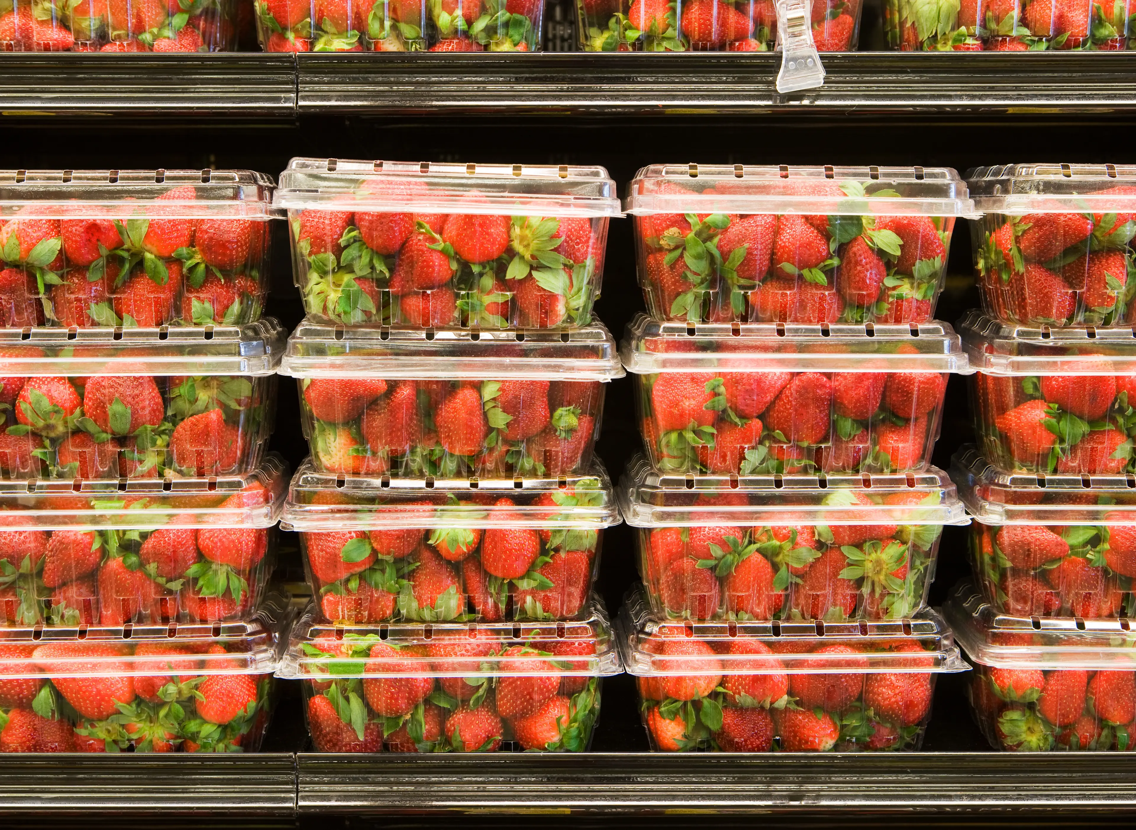Strawberries in punnets