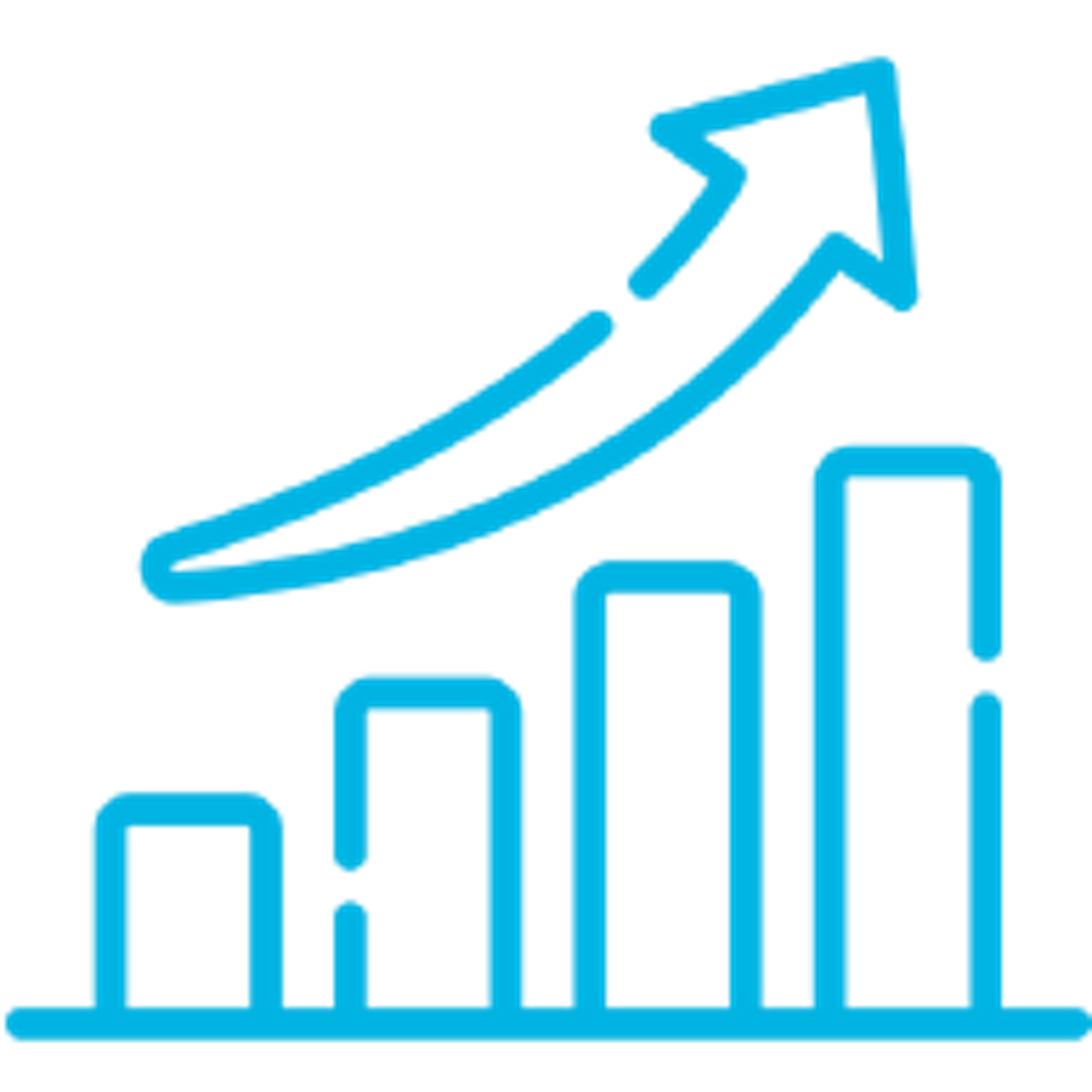 blue icon showing growth chart